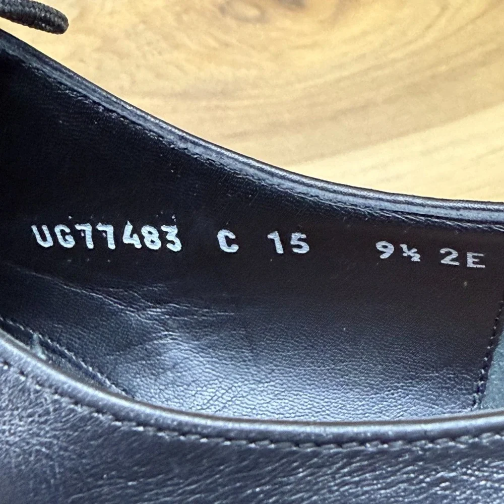 Salvatore Ferragamo Plain Toe Derby 9.5 EE Black Leather Formal Wedding Business